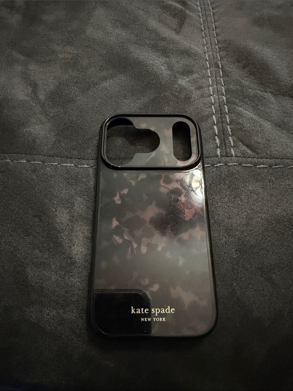 kate spade Black Tortoiseshell iPhone Case